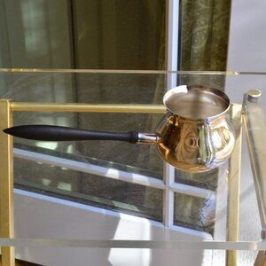 Vintage EBM&S EPNS Silver Soldered Fondue Gravy Sauce Tea Pot Wooden Handle